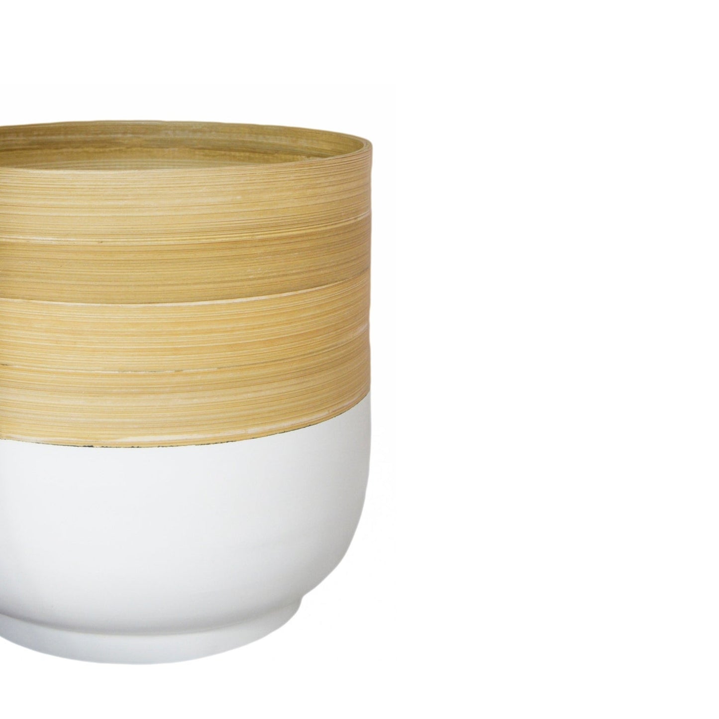 Bamboo Planter White Ivyline